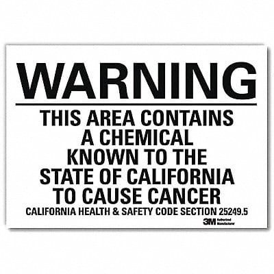 Warning Sign 5 in x 7 in Rflct Sheeting