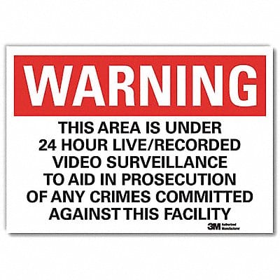 Security Sign 10x14in Rflctive Sheeting