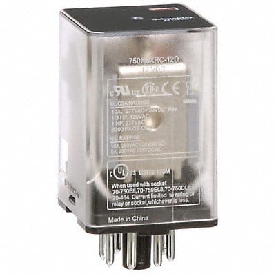 J2410 General Purpose Relay 12VDC 10A 8Pins