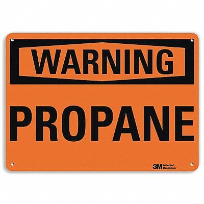 Warning Sign 10 in x 14 in Aluminum