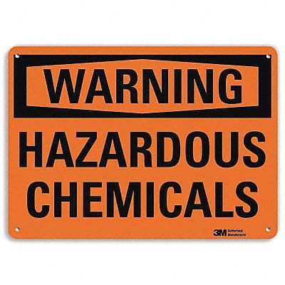 Warning Sign 10 in x 14 in Aluminum