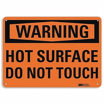 Warning Sign 10 in x 14 in Aluminum