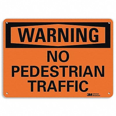 Rflctv Pedestrian Traffic Sign 10x14in