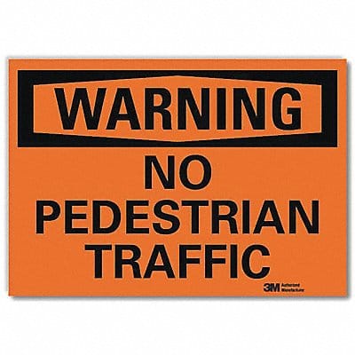 Rflct Pedestrian Traffic Lbl 7x10in Alum