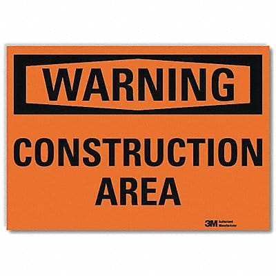 Warning Sign 5 in x 7 in Rflct Sheeting