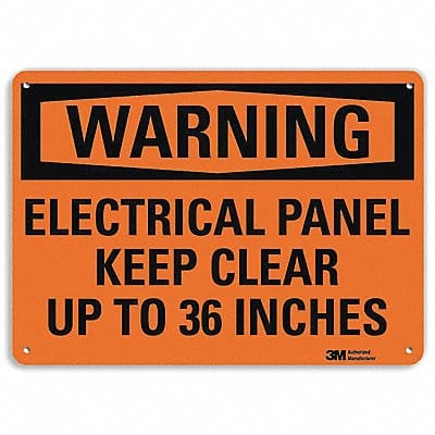 K3077 Warning Sign 7 in x 10 in Aluminum