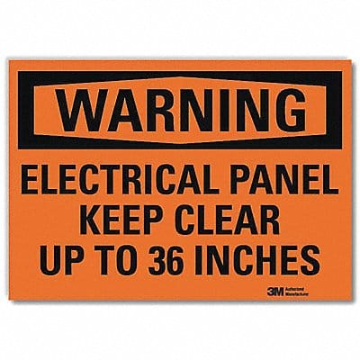 K3077 Warning Sign 7inx10in Reflctv Sheeting