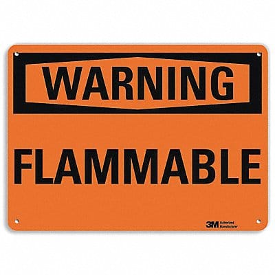 Warning Sign 10 inx14 in Aluminum