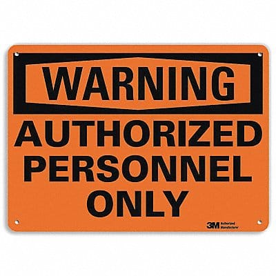 Warning Sign 7 in x 10 in Aluminum