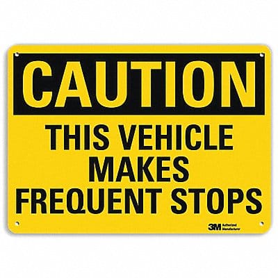 Rflctv Traffic Safety Sign 7x10in Plastc