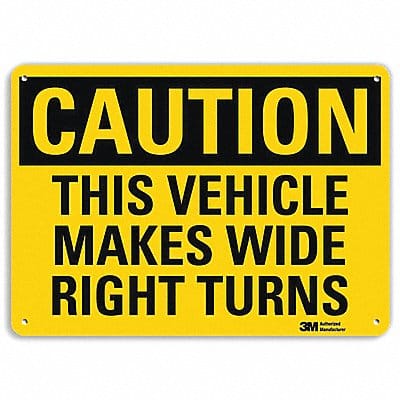 Rflctv Traffic Safety Sign 10x14in Plstc