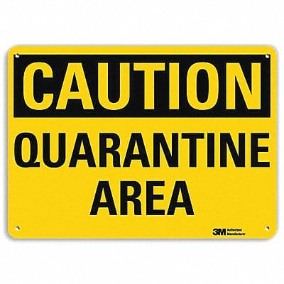 Caution Sign 7 in x 10 in Aluminum