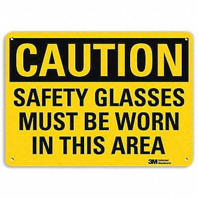 Safety Sign 7 in x 10 in Aluminum