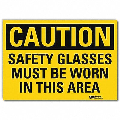 Caution Sign 7inx10in Reflctv Sheeting