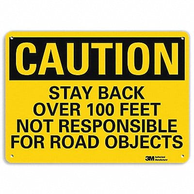 Rflct Trffc Safety Sign 10x14in Plastic