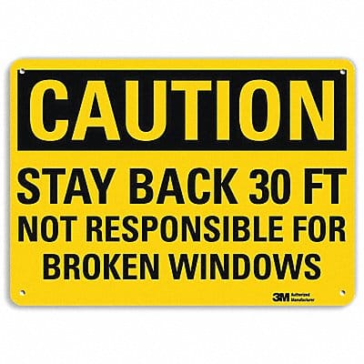 Safety Sign 10 in x 14 in Aluminum