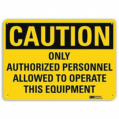 Safety Sign 10 in x 14 in Aluminum