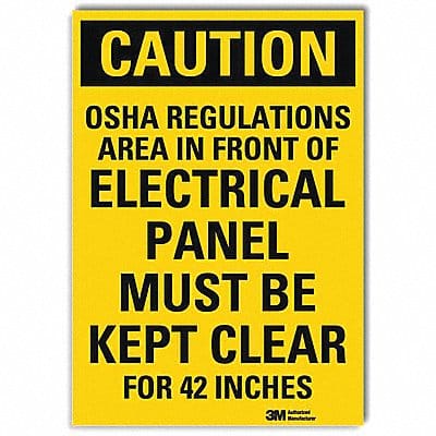 Caution Sign 14x10in Reflective Sheeting