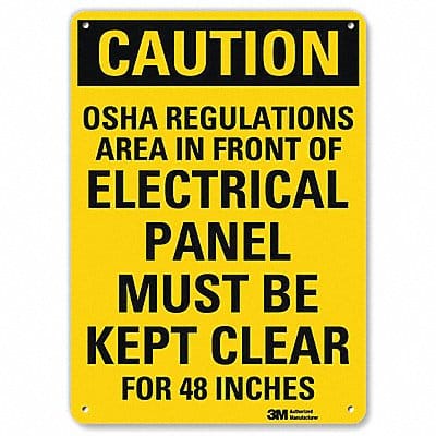 Caution Sign 14 in x 10 in Aluminum