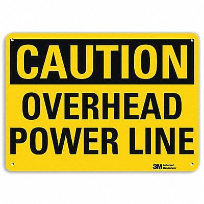 Caution Sign 10 inx14 in Aluminum