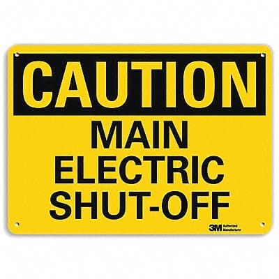 Caution Sign 7 in x 10 in Aluminum