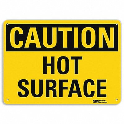 Caution Sign 10 inx14 in Aluminum