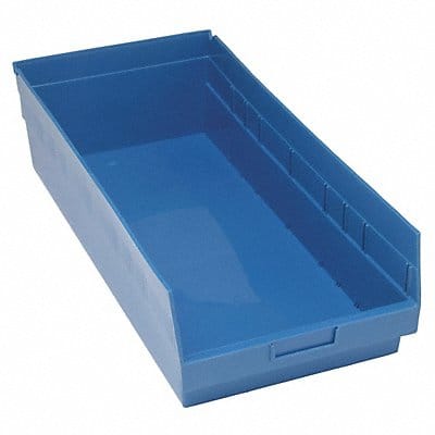 G7037 Shelf Bin Blue Polypropylene 8 in