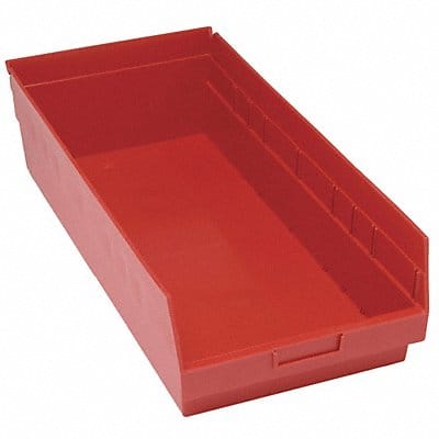 G7037 Shelf Bin Red Polypropylene 8 in