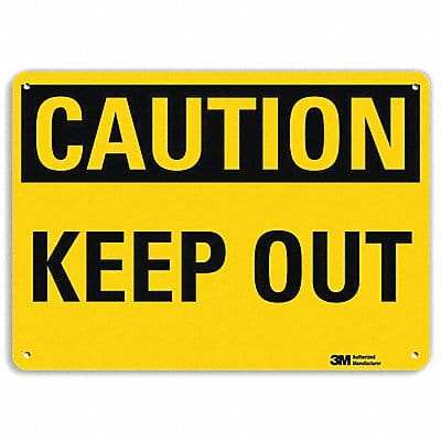 Safety Sign 10 in x 14 in Aluminum