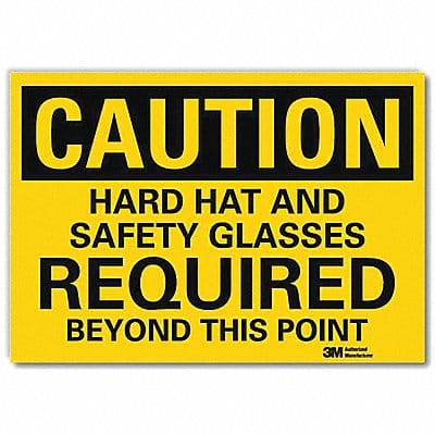 Caution Sign 5inx7in Reflective Sheeting