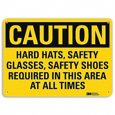 Safety Sign 7 in x 10 in Aluminum