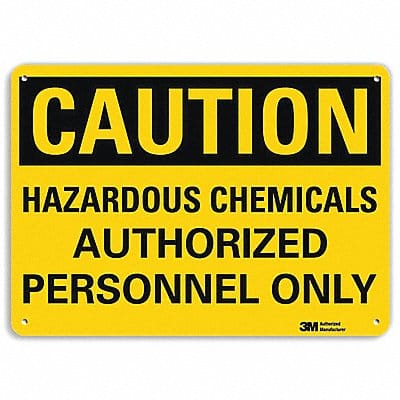 Caution Sign 7 in x 10 in Aluminum