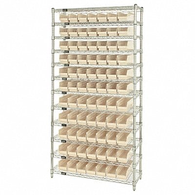 G7060 Bin Shlvng 12inx74inx36in Ivory