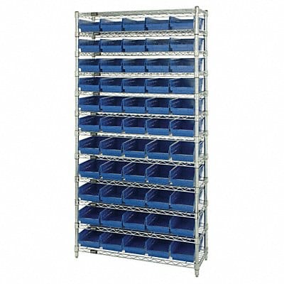 G7061 Bin Shlvng 12inx74inx36in Blue