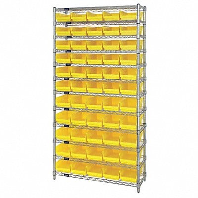 G7061 Bin Shlvng 12inx74inx36in Yellow