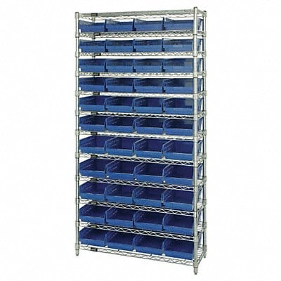 G7063 Bin Shlvng 12inx74inx36in Blue