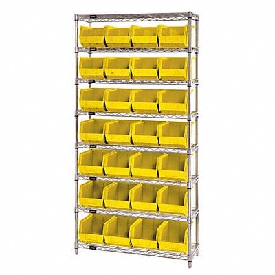 G7065 Bin Shlvng 12inx74inx36in Yellow