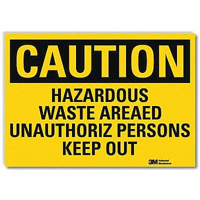 Caution Sign 7inx10in Reflctv Sheeting