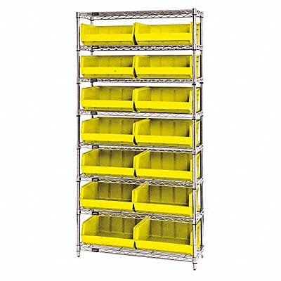 G7067 Bin Shlvng 14inx74inx36in Yellow