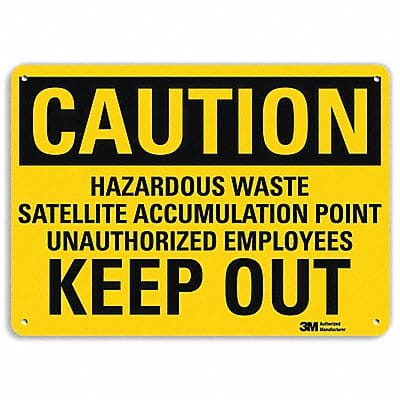 Caution Sign 10 inx14 in Aluminum