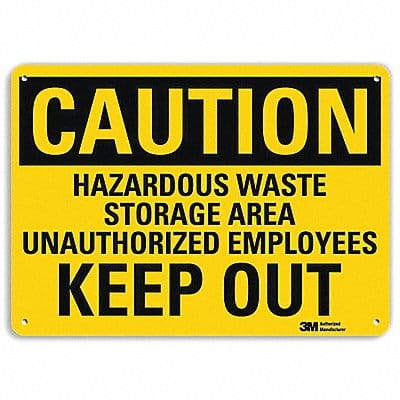 Caution Sign 10 inx14 in Aluminum