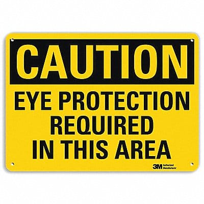 Caution Sign 10 inx14 in Aluminum