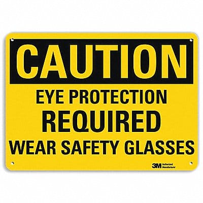 Caution Sign 10 inx14 in Aluminum