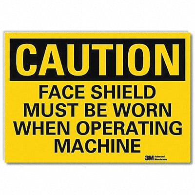 Caution Sign 7inx10in Reflctv Sheeting