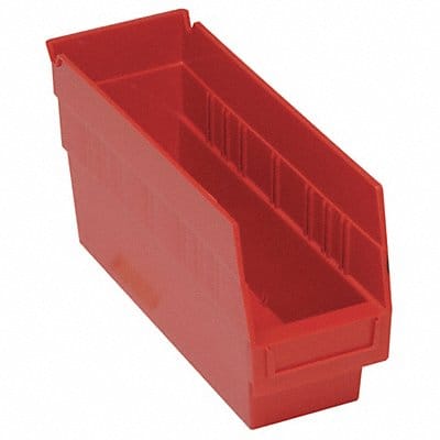 G7026 Shelf Bin Red Polypropylene 8 in