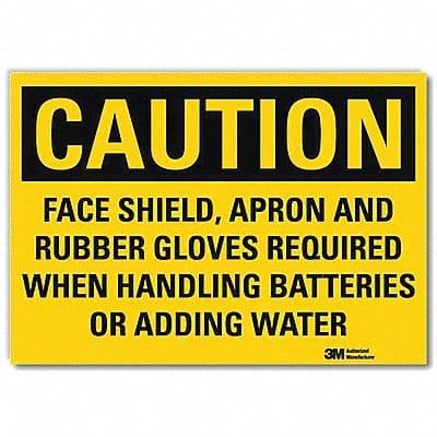 Caution Sign 7inx10in Reflctv Sheeting