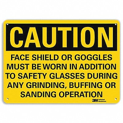 Safety Sign 7 in x 10 in Aluminum