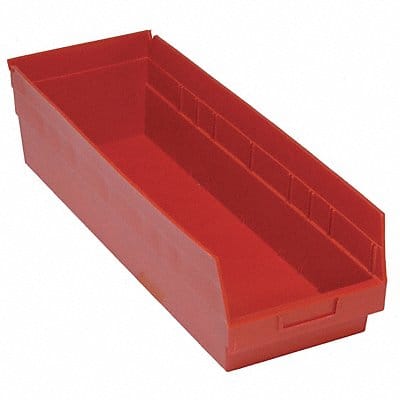 G7036 Shelf Bin Red Polypropylene 8 in