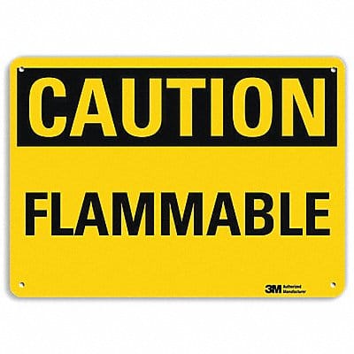 Caution Sign 10 inx14 in Aluminum