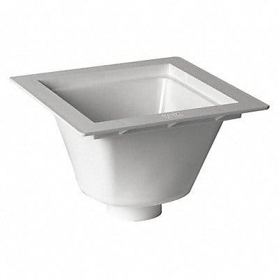 Floor Sink 12 in W Square White